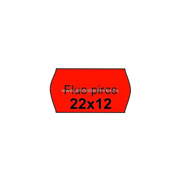 22x12mm FLUO PIROS színű árazószalag