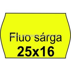 25x16mm FLUO citromsárga színű  árazószalag