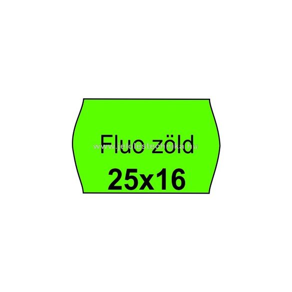 25x16mm FLUO zöld színű árazószalag
