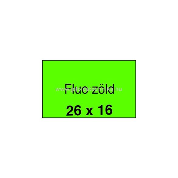 26x16mm FLUO zöld színű árazószalag